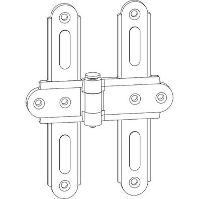 Maco #14312 Rustico Ladenmittelkreuzband Versatz 0-25mm Abstand 25mm schwarz