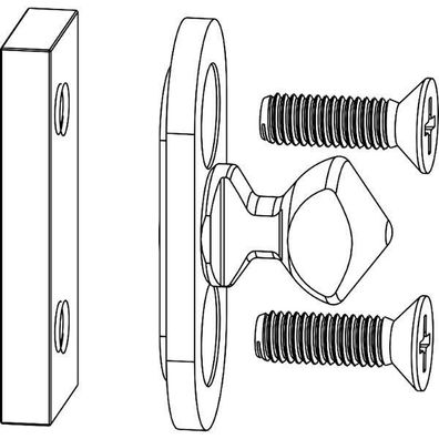 Maco #103261 HS Verriegelungsbolzen Standard komplett für Schema C/L silber (103261
