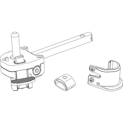 Maco #102053 Rustico Ladenrasthalter BLR gerader Kloben Größe L 90 links schwarz