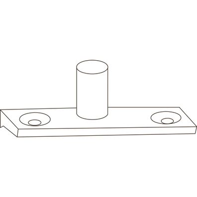 Maco #94137 Rustico Schließzapfenplatte BLR R1 einzeln Abstand 0mm schwarz