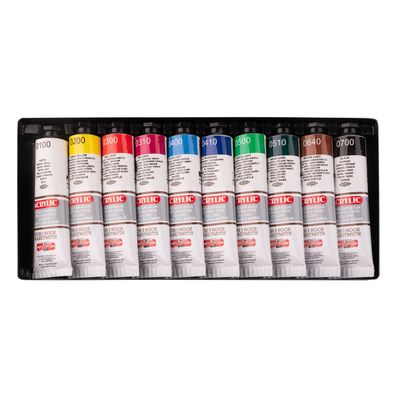 KOH Acrylfarben 10er Set - 10 x 40 ml / Tuben