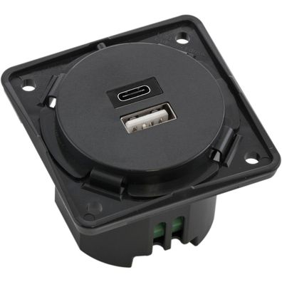 Berker Integro USB Ladesteckdose USB-A USB-C anthrazit matt ()