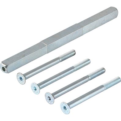 Drexelius Drückerstiftset Vierkantstift 8/8.5/8 abgesetzt 130mm Stahl verzinkt ()