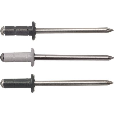 GESIPA Poly Grip Mehrbereichsniete Flachrundkopf 4.0x10 Alu/Edelstahl RAL 9010 (500