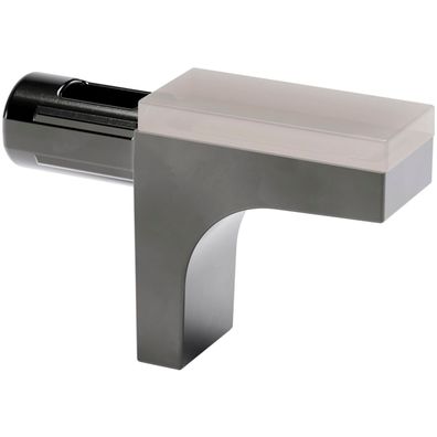 Italiana ferramenta Glasbodenträger K-LINE steckbar 5mm Zamak vernickelt schwarz