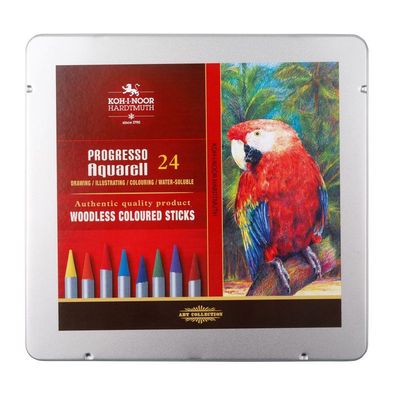 KOH Progresso Aquarell Vollminenstifte 24er Set