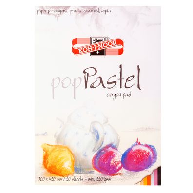 KOH Pastell- Malblock A3 Block - 20 Blatt farbig 220 g/m²