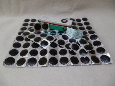 100x Ø25mm TIP TOP Schlauchflicken Schlauchreparatur Gummi Flicken Schwarzrand