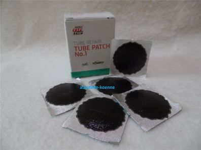 5x Ø 35mm TIP TOP Schlauchflicken Schlauchreparatur Gummi Flicken Schwarzrand