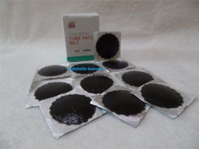 10x Ø 35mm TIP TOP Schlauchflicken Schlauchreparatur Gummi Flicken Schwarzrand