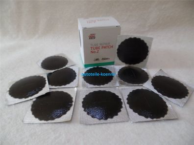10x Ø 45mm TIP TOP Schlauchflicken Schlauchreparatur Gummi Flicken Schwarzrand