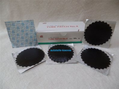 5x Ø 75mm TIP TOP Schlauchflicken Schlauchreparatur Gummi Flicken Schwarzrand