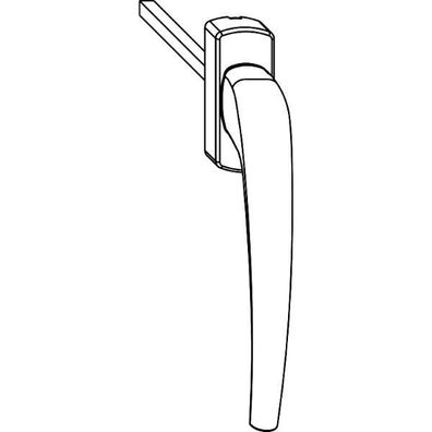 Maco #455774 SKB-Z Drehgriff innen Vierkant 8x40mm Aluminium silber eloxiert ()