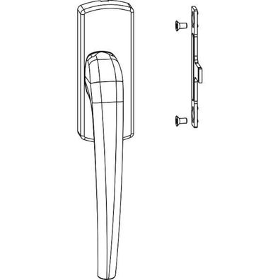 Maco #455694 SKB-Z Drehgriff für Aufsatzgetriebe rechts Aluminium weiß beschichtet