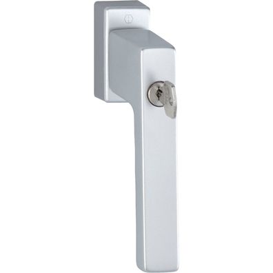 Hoppe Fenstergriff TOULON Sperrzylinder TBT Vierkant 7x43mm silber eloxiert