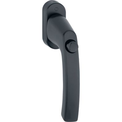 Hoppe Fenstergriff LIÈGE Druckknopf Vierkant 7x40mm Alu schwarz matt