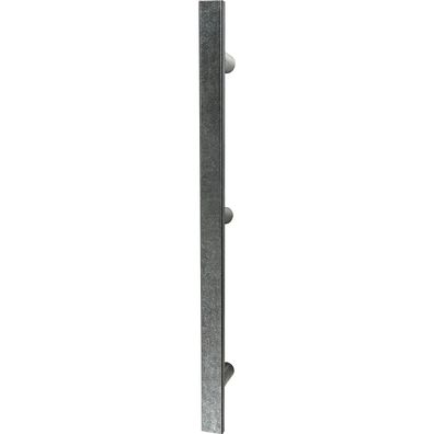Halcö Stoßgriff flach - Länge 1600mm Lochabstand 1430 verzinkt schwarz passiviert