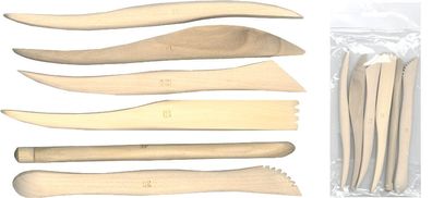 CMI Modellierhölzer 6er Set ca. 16 cm lang