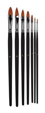 CMI Pinsel Golden Synthetikhaar Katzenzunge 7er Set