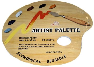 CMI Mischpalette Abreißpalette Oval 30x23cm Griffl 40 Bl