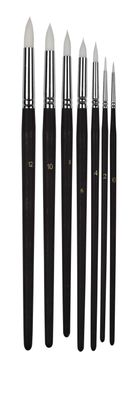 CMI Pinsel- Set 7er Spitzpinsel weißes Synthetikhaar