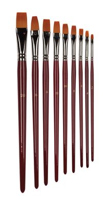 CMI Pinsel Golden Synthetikhaar flach 9er Set