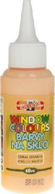 KOH Fenstermalfarbe 60 ml Glasmalfarbe - Coral Orange