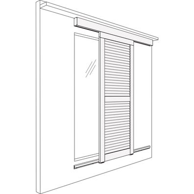 Hawa Grundgarnitur HAWA-Frontslide 60/A Schiebeladenb. mind. 400mm Stärke 28-45mm (