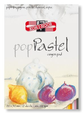 KOH Pastell- Malblock A4 Block - 20 Blatt farbig , 220 g/m²