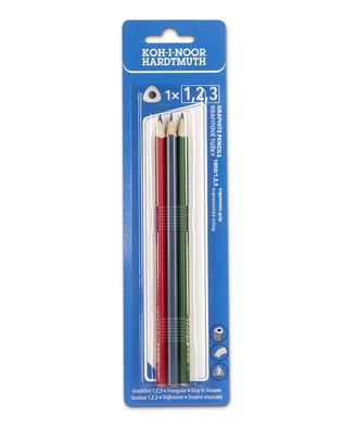 KOH Bleistifte Graphitstifte Härtegrad 1,2,3 3er M1
