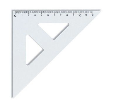 KOH Dreieck Plast 45° 12 cm Lineal transparent 1