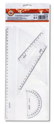 KOH Geometrie - Set 4 Teile 30 cm Lineal transp