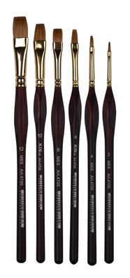 CMI Pinsel Kolinsky Rotmarderh. flach Kurzstil ergon Gr. 4