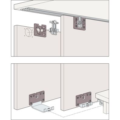 Hawa Clipo 26 H MS - Beschlägegarnitur 1000x2200 3 türig ()