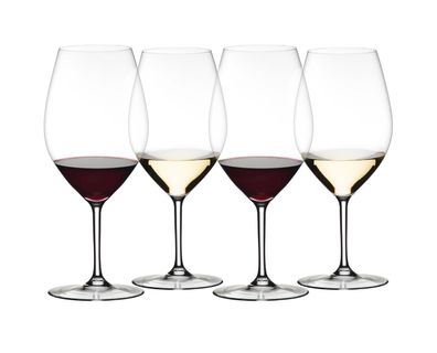 Riedel Wine Friendly RIEDEL 001 - Magnum – 8er Vorteilset + 4 EKM Living Trinkhalm