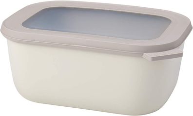 Mepal 6 Stück multischüssel cirqula rechteckig 1500 ml - nordic white 106257032500