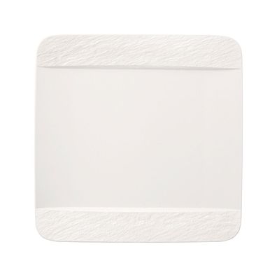Villeroy & Boch Speiseteller quadratisch Manufacture Rock blanc Vorteilsset 4 x