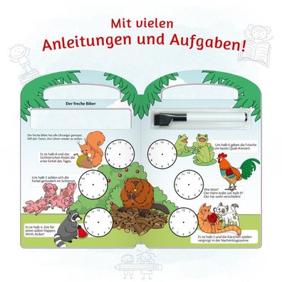 Trötsch Lernuhr / Schreibe und wisch weg "Die Uhrzeit"