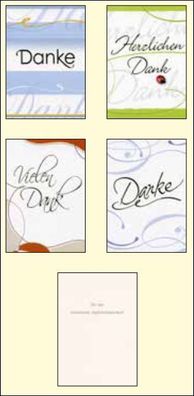 TAUN Danksagungen " Neutral - Goldschrift " im 5er Pack 1St