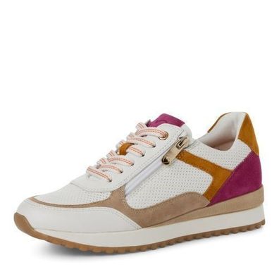 Marco Tozzi Sneaker - Weiß / Pink Leder/Synthetik