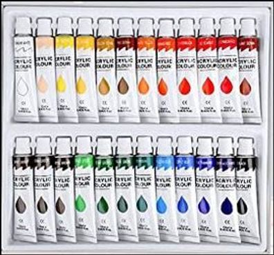 CMI Acrylfarben 24er Set - 12 ml / Tuben