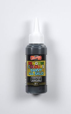 KOH Fenstermalfarbe 60 ml Glasmalfarbe - Black Contour