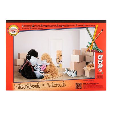 KOH Zeichenblock A3 Skizzenblock quer - 40 Blatt , 90 g/m²
