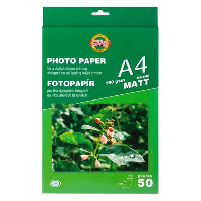 KOH Fotopapier A4 - weiß, matt - 50 Blatt 190 g/m²