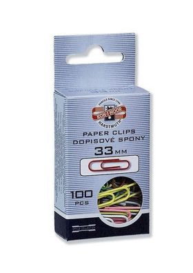 KOH Büroklammern 33 mm farbig 100