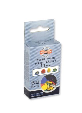 KOH Reißzwecken Reißnägel Metall, farbig Ø 11 mm / 50 Stück