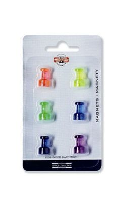 KOH Magnete Stempelform farbig 6er Blister