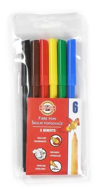 KOH Fasermaler Dschungel 2 mm Spitze 6er PP-Hülle