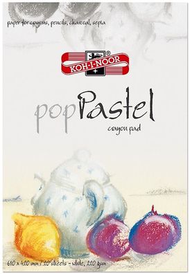 KOH Pastell- Malblock A2 Block - 20 Blatt weiß 220 g/m²