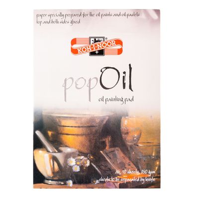 KOH Öl- Malblock A4 Block - 10 Blatt weiß , 250 g/m²